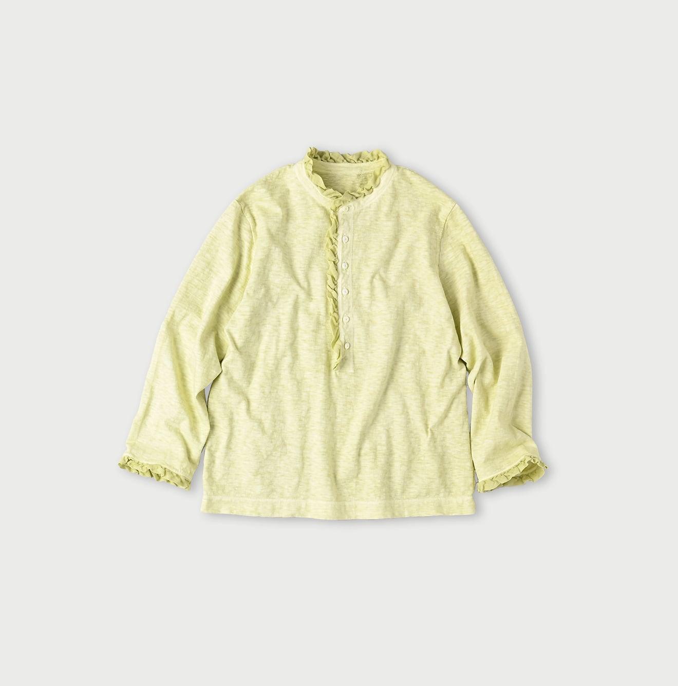 Botanical Dyed Frilled Square Henley - 45R by 45rpm studio