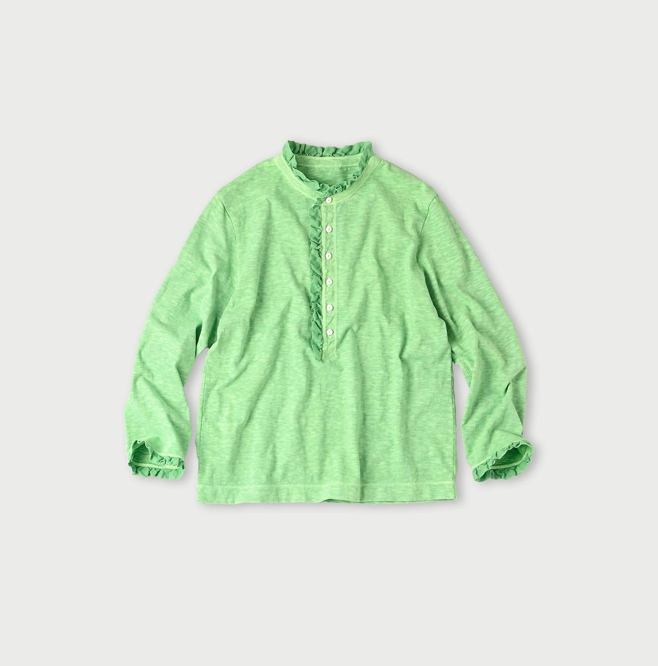 Botanical Dyed Frilled Square Henley - 45R by 45rpm studio