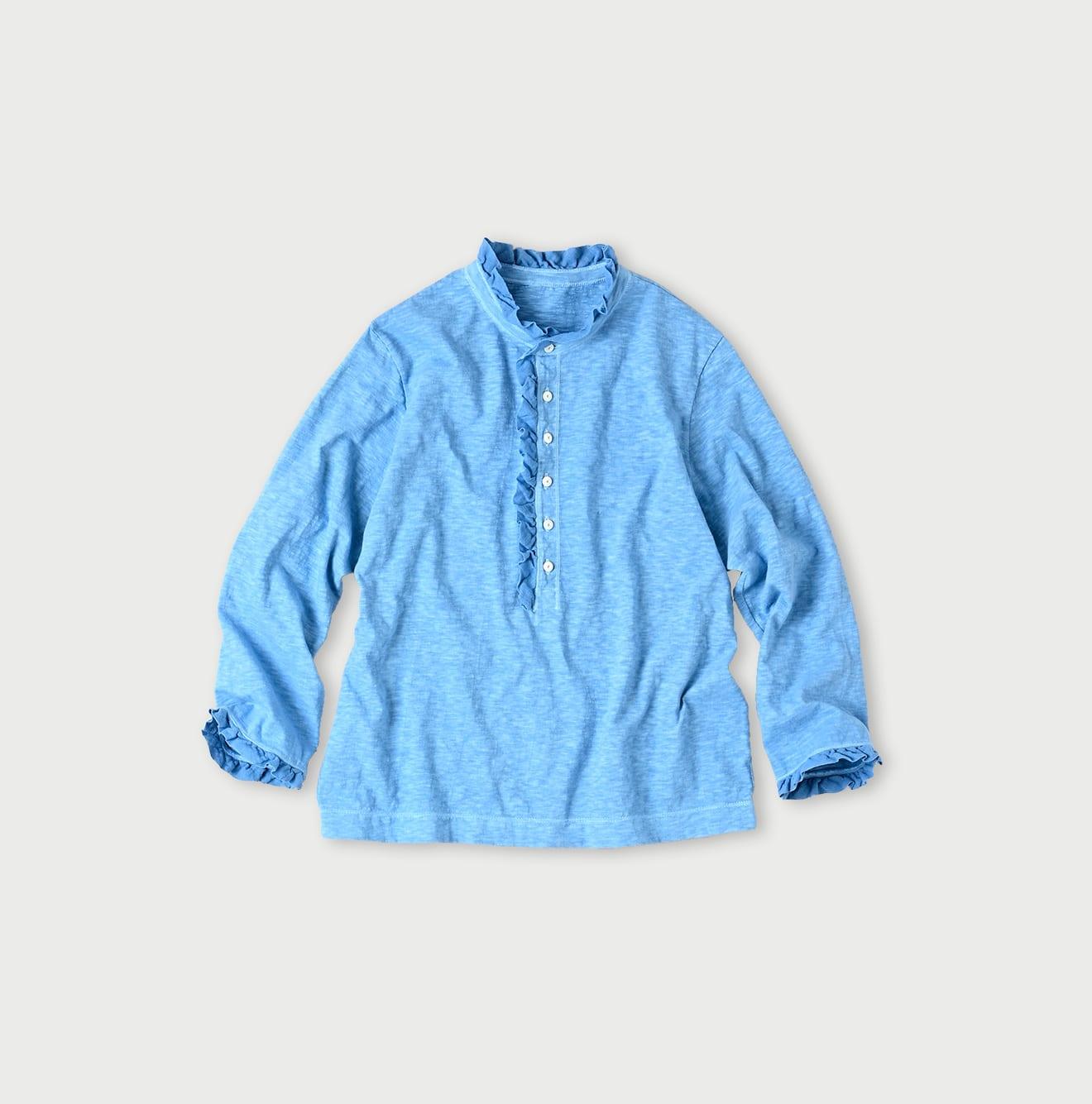 Botanical Dyed Frilled Square Henley - 45R by 45rpm studio