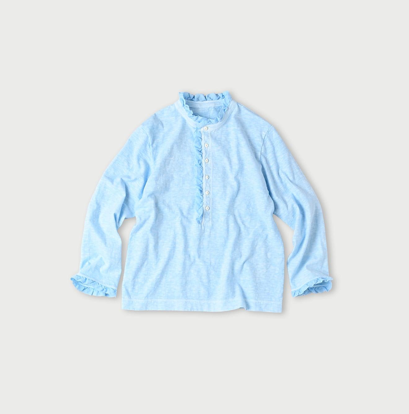 Botanical Dyed Frilled Square Henley - 45R by 45rpm studio