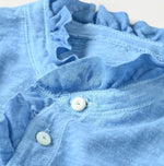 Botanical Dyed Frilled Square Henley - 45R by 45rpm studio