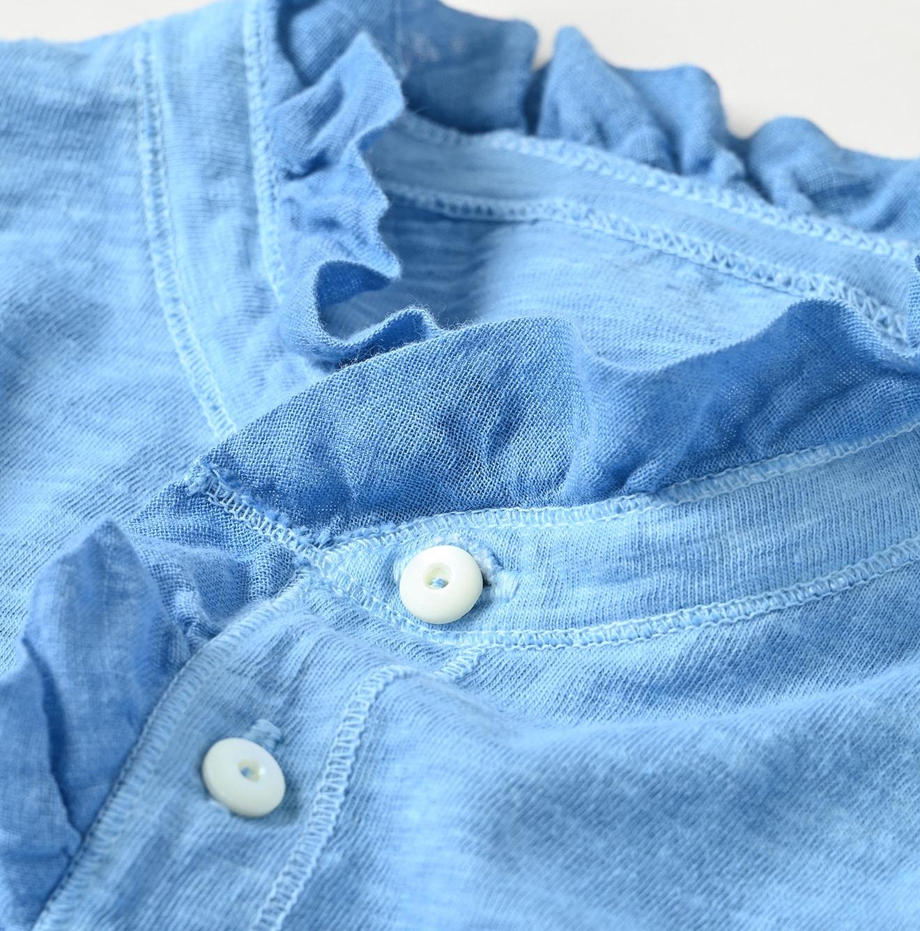 Botanical Dyed Frilled Square Henley - 45R by 45rpm studio - Image 12