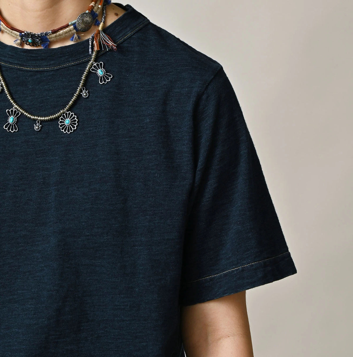 45R Indigo 45 Star 908 Short Sleeve T-shirt Distressed