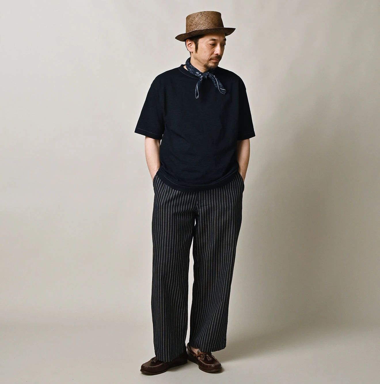 45R コサージュの45星Tシャツ（インディゴ） ¥24,200 Indigo 45 Star 908 Short Sleeve T-shirt | 45R Official Online