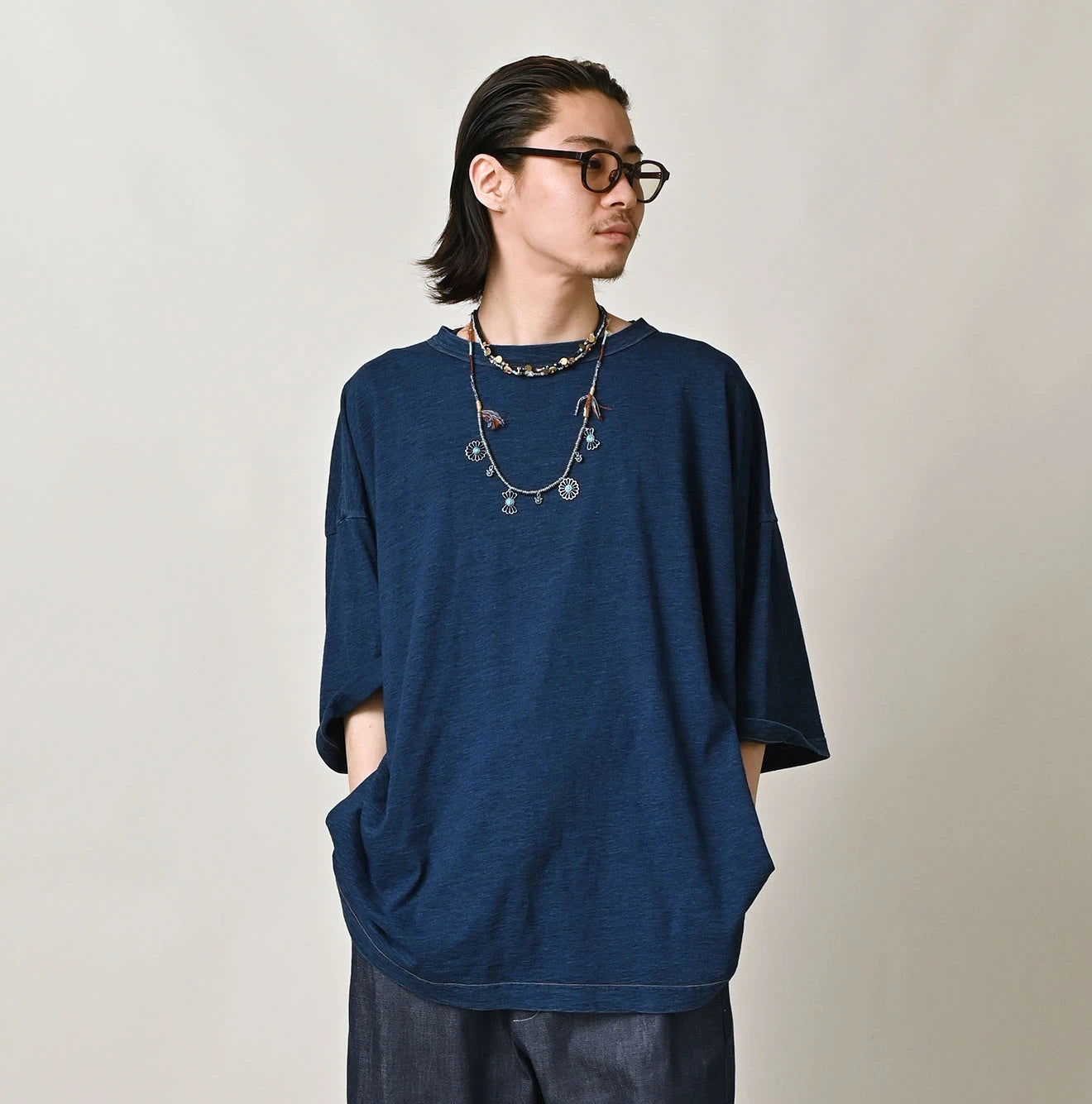 45R Indigo Ocean 908 Short Sleeve T-Shirt (Distressed Size 9.8) - Image 8