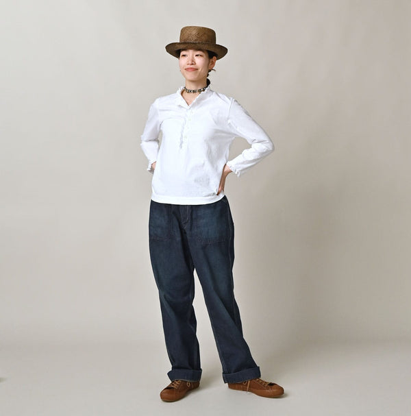 45R Frilled Square Henley