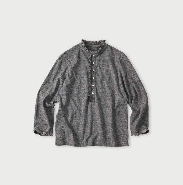 45R Frilled Square Henley (Top-dyed)