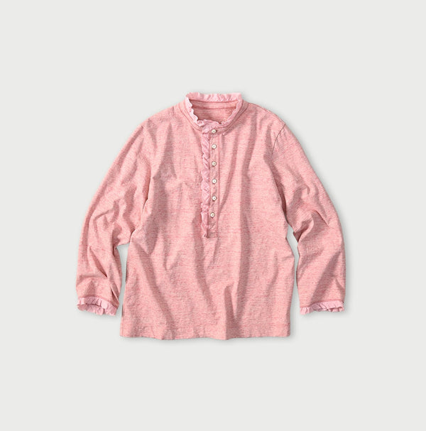 45R Frilled Square Henley (Top-dyed)