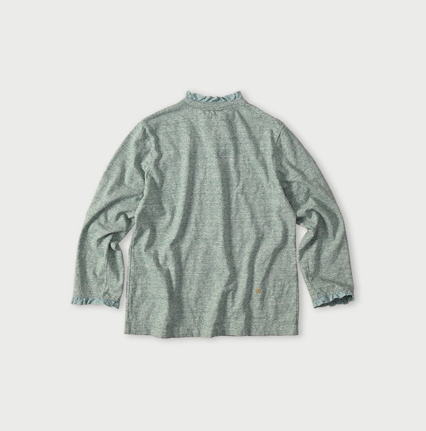 45R Frilled Square Henley (Top-dyed)