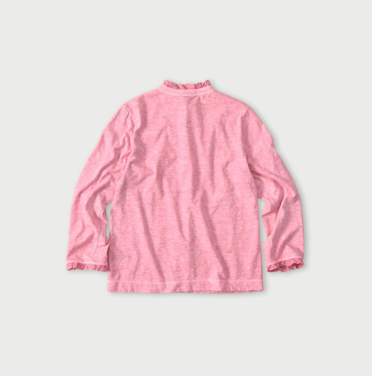 45R Frilled Square Henley (Botanical-dyed)
