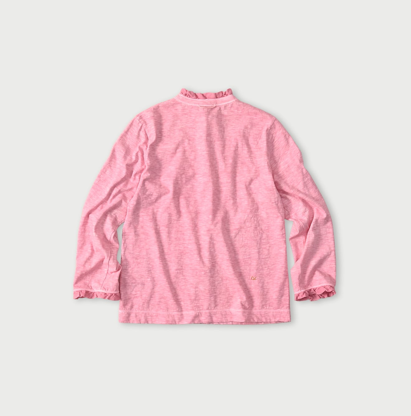 45R Frilled Square Henley (Botanical-dyed) - Image 4