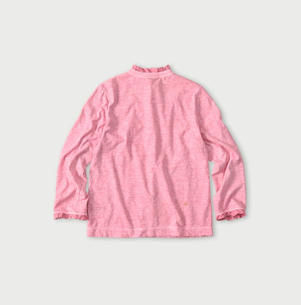 45R Frilled Square Henley (Botanical-dyed)