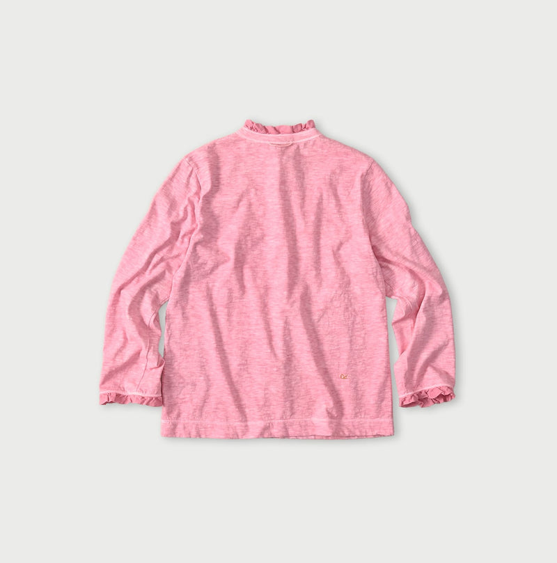 45R Frilled Square Henley (Botanical-dyed) - Image 4