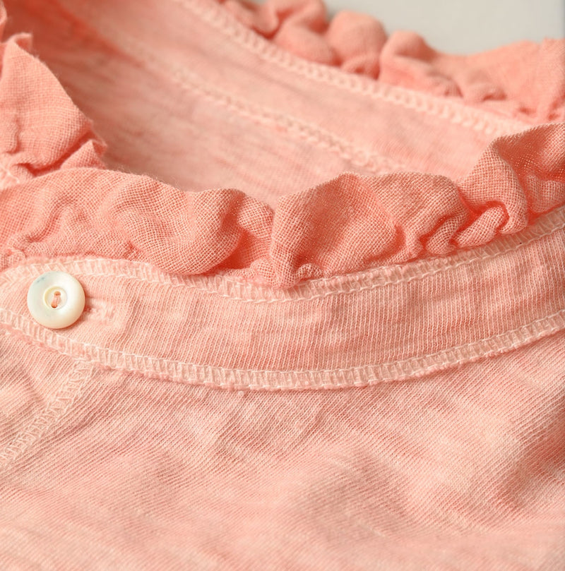 45R Frilled Square Henley (Botanical-dyed) - Image 12