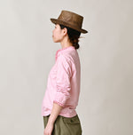 45R Frilled Square Henley (Botanical-dyed)