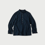 45R Indigo Frilled Square Henley