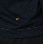 45R Indigo Frilled Square Henley