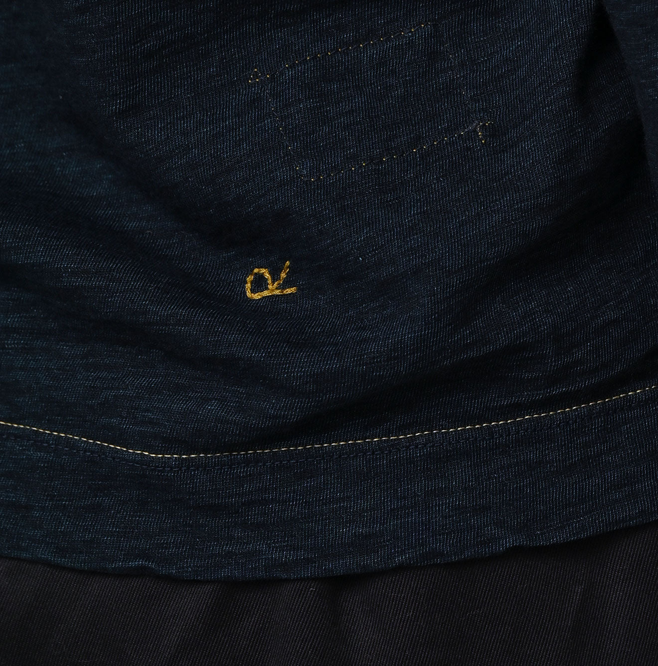 45R Indigo Frilled Square Henley - Image 12