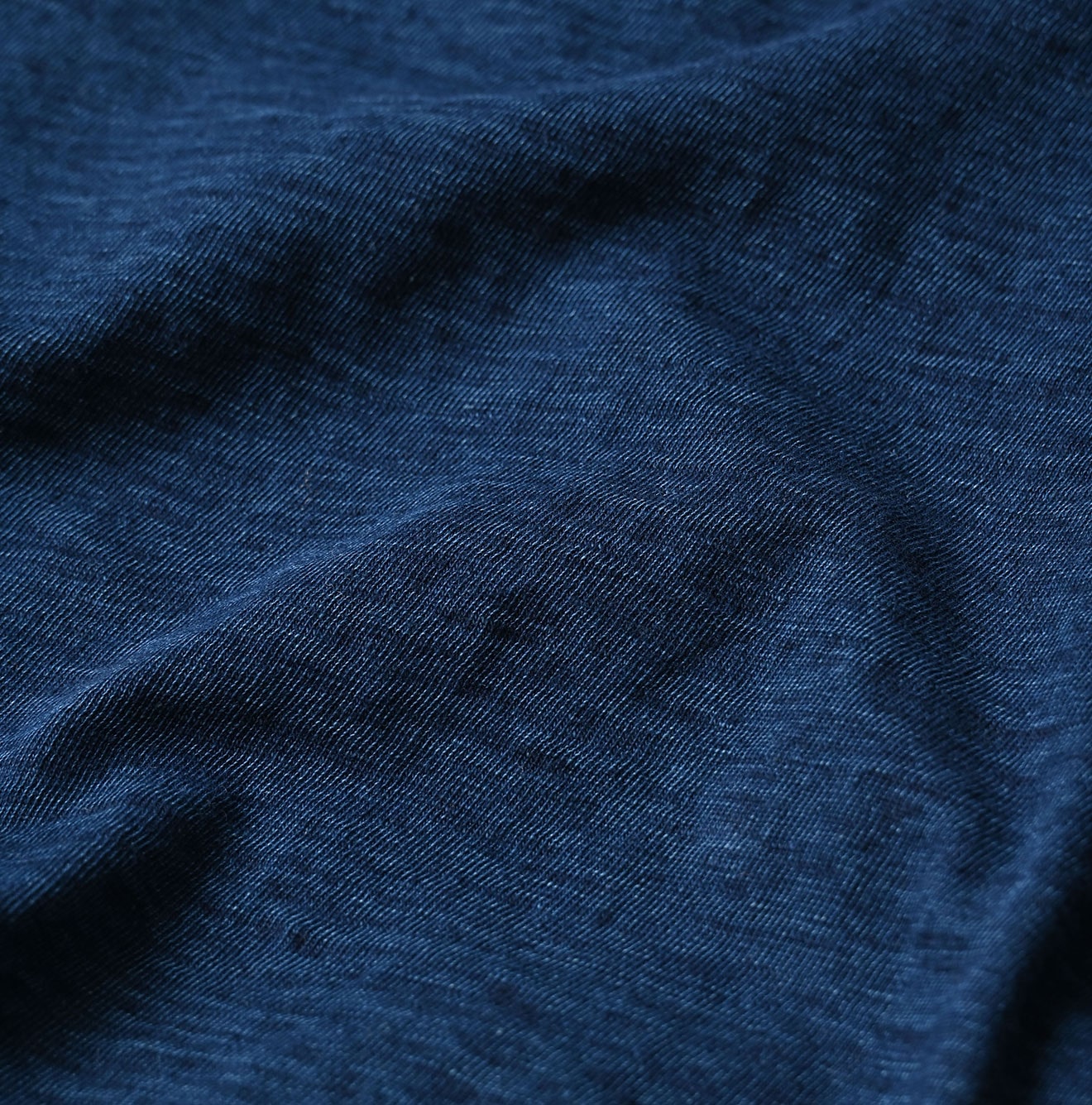 45R Indigo Frilled Square Henley