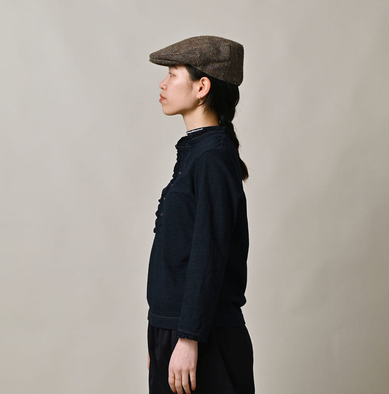 45R Indigo Frilled Square Henley - Image 7