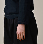 45R Indigo Frilled Square Henley