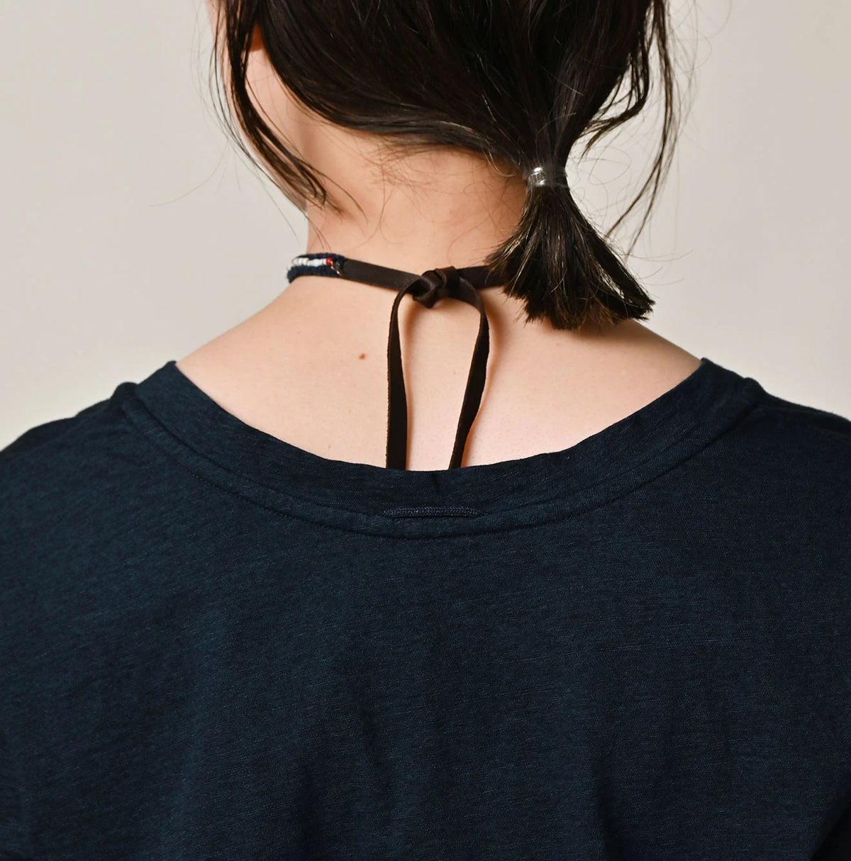 45R Indigo Tenjiku Chibi V-Neck T-shirt