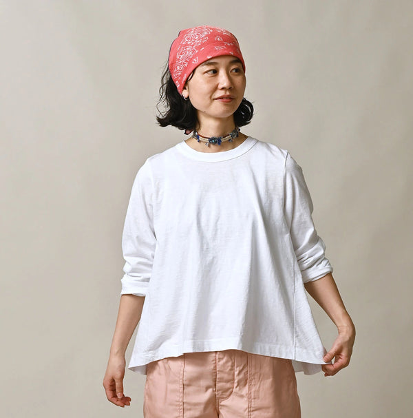 45R Tenjiku Flare T-shirt (White)