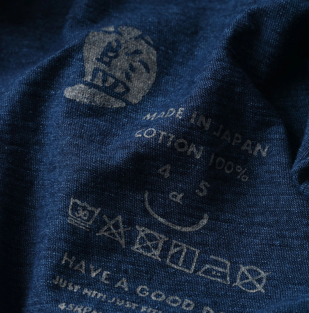 45R Indigo Tenjiku Flare T-shirt Distressed