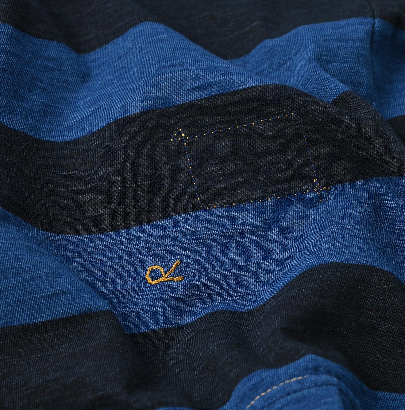 Indigo Stripe 908 45 Star T-shirt (Size 0) - 45R by 45rpm studio