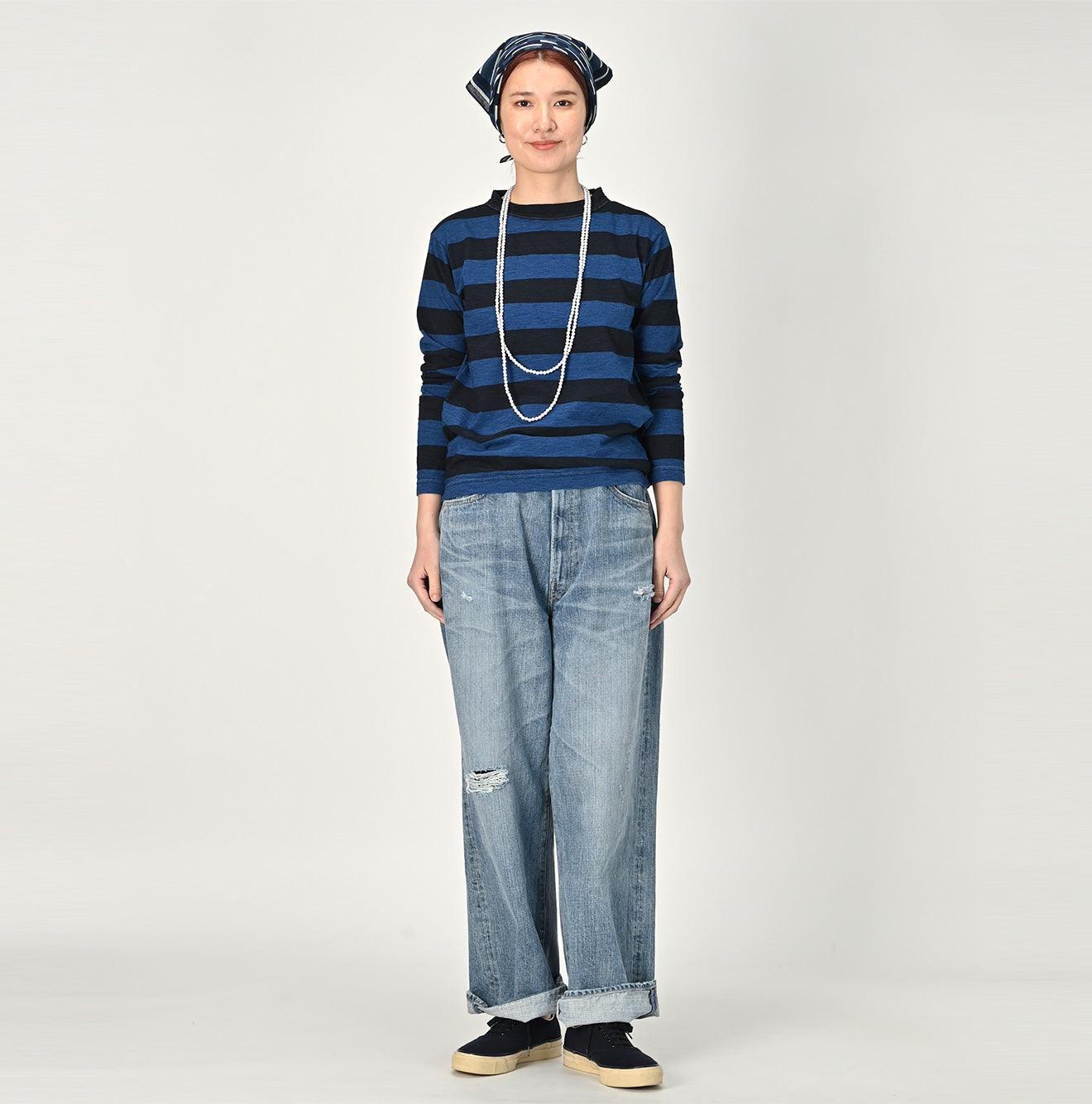 Indigo Stripe 908 45 Star T-shirt (Size 0) - 45R by 45rpm studio - Image 3