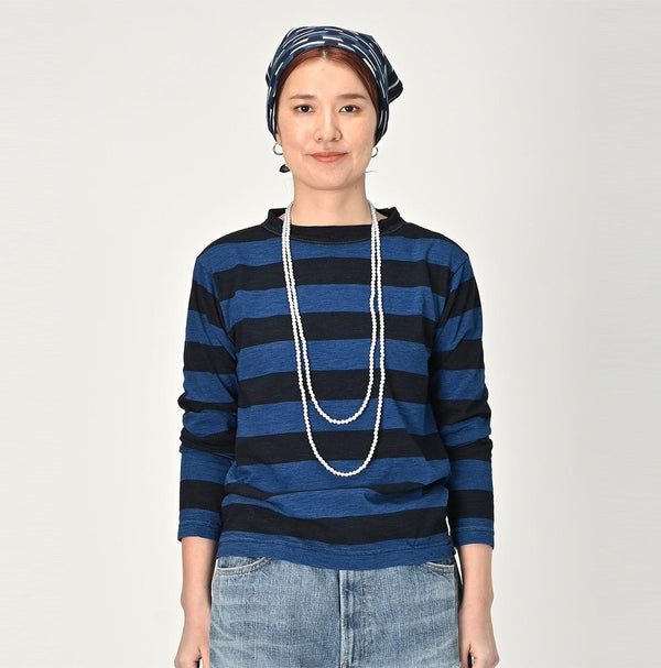 Indigo Stripe 908 45 Star T-shirt (Size 0) - 45R by 45rpm studio