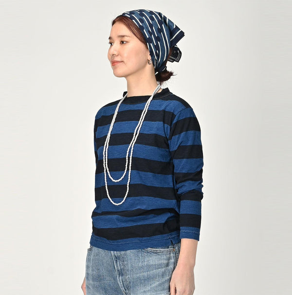 Indigo Stripe 908 45 Star T-shirt (Size 0) - 45R by 45rpm studio