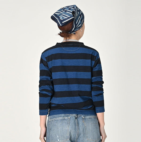 Indigo Stripe 908 45 Star T-shirt (Size 0) - 45R by 45rpm studio