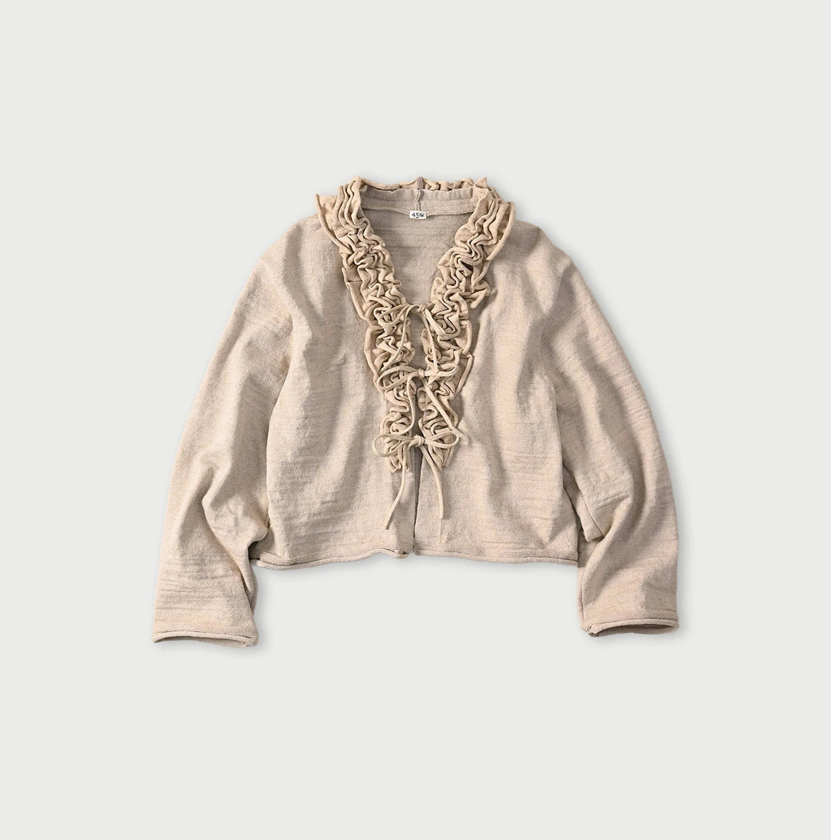 45R Dekoboko Knit-sewn Frilled Bolero