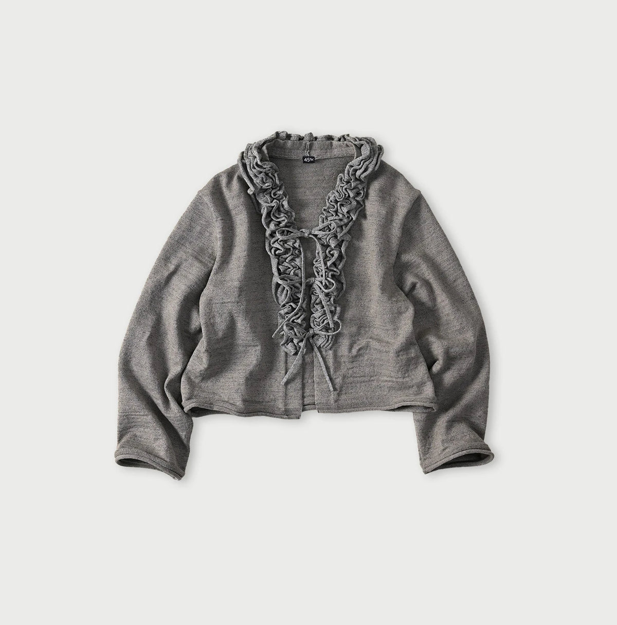 45R Dekoboko Knit-sewn Frilled Bolero