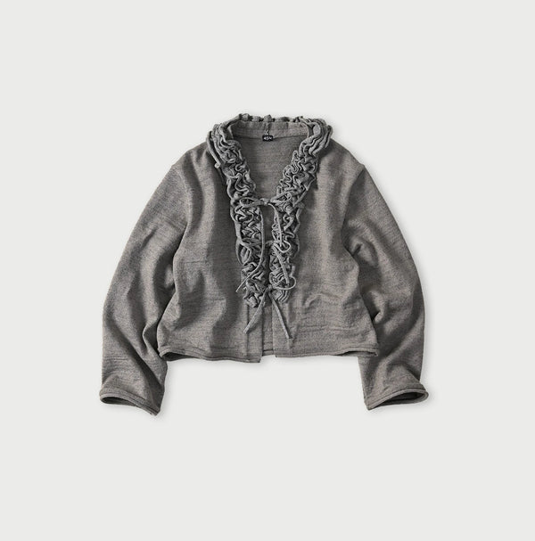 45R Dekoboko Knit-sewn Frilled Bolero
