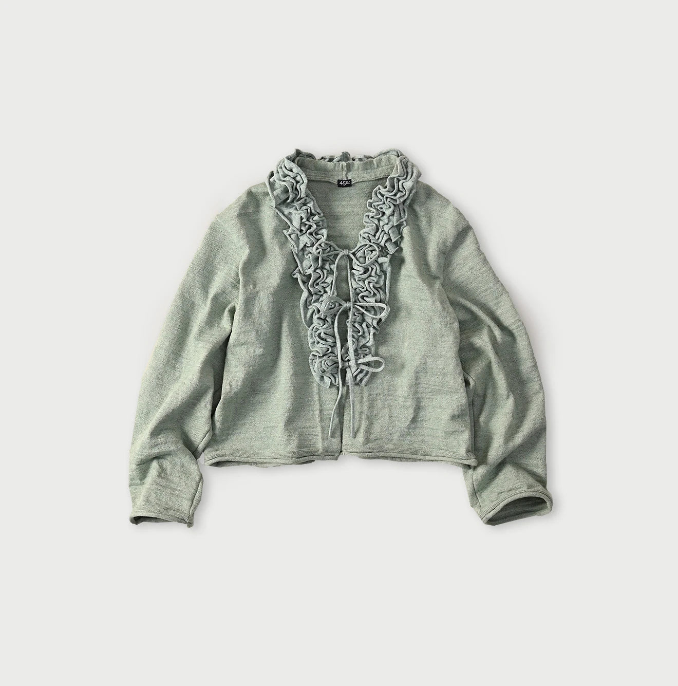 45R Dekoboko Knit-sewn Frilled Bolero - Image 4