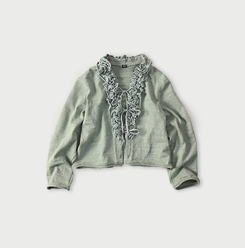 45R Dekoboko Knit-sewn Frilled Bolero - Image 4