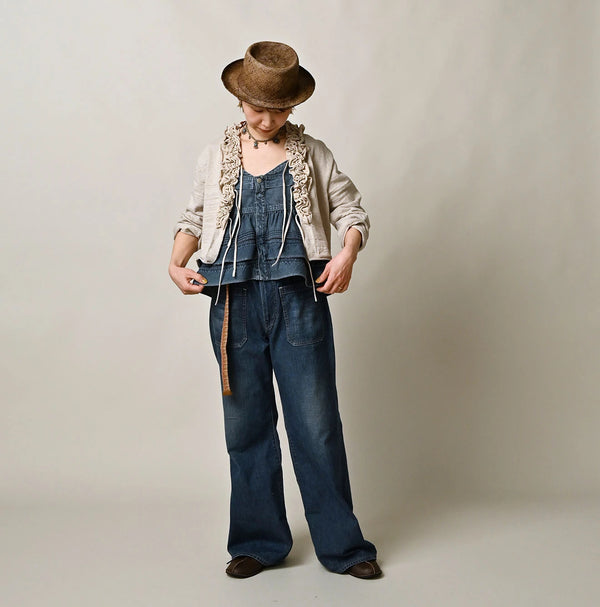 45R Dekoboko Knit-sewn Frilled Bolero