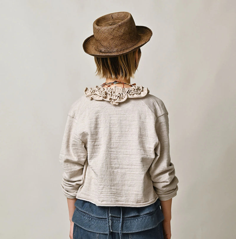 45R Dekoboko Knit-sewn Frilled Bolero - Image 9