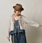 45R Dekoboko Knit-sewn Frilled Bolero