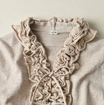 45R Dekoboko Knit-sewn Frilled Bolero