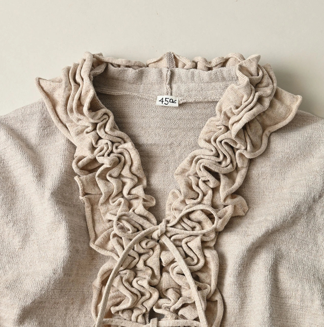 45R Dekoboko Knit-sewn Frilled Bolero - Image 16