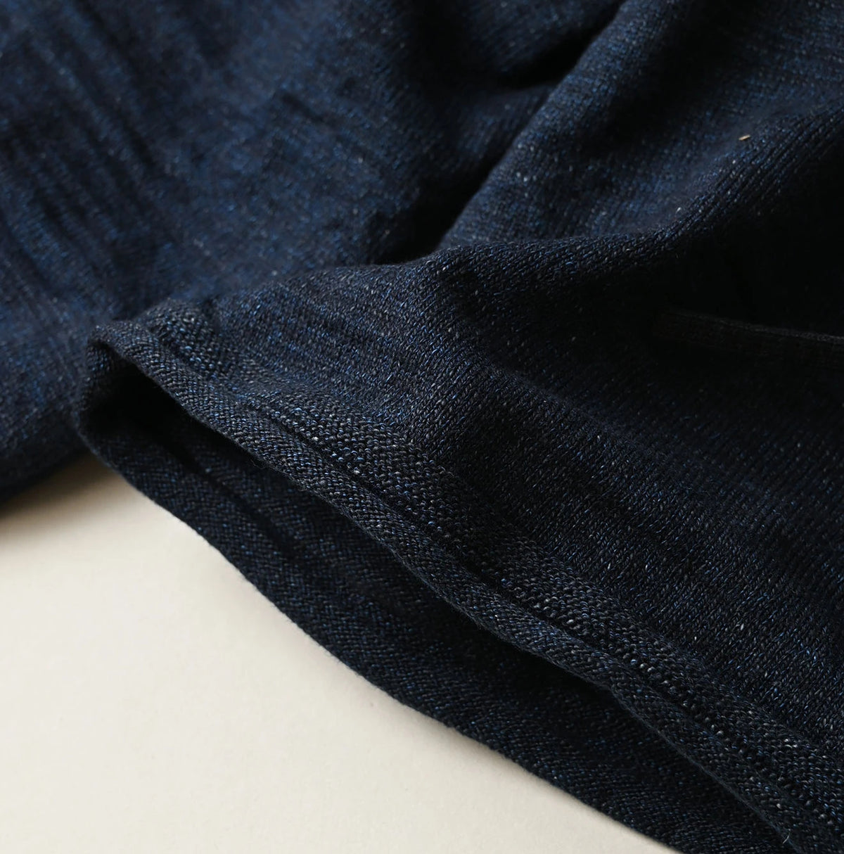 45R Indigo Dekoboko Knit-sewn Frilled Bolero