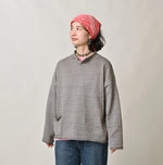 45R Dekoboko Knit-sewn Pullover