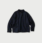 45R Indigo Dekoboko Knit-sewn Pullover