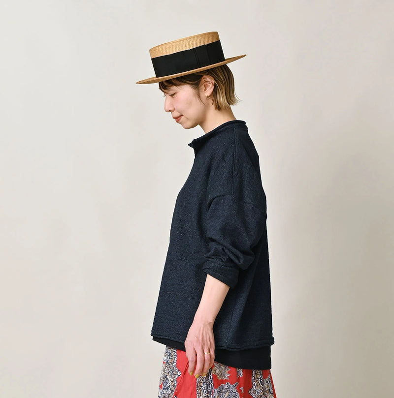 45R Indigo Dekoboko Knit-sewn Pullover - Image 9