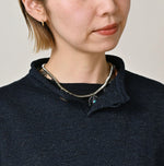 45R Indigo Dekoboko Knit-sewn Pullover