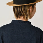 45R Indigo Dekoboko Knit-sewn Pullover