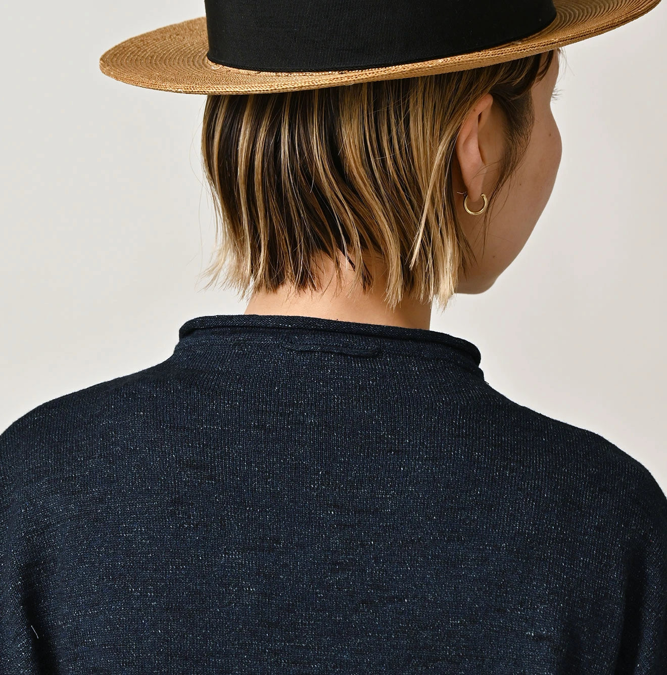 45R Indigo Dekoboko Knit-sewn Pullover - Image 14